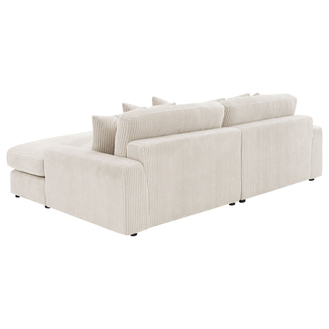 Elchin Upholstered Reversible Chaise Sectional Sofa SandSand