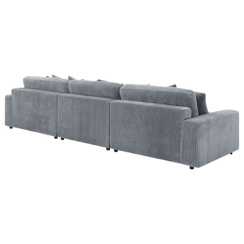 Winchester Upholstered Reversible Chaise Sectional Sofa Fog