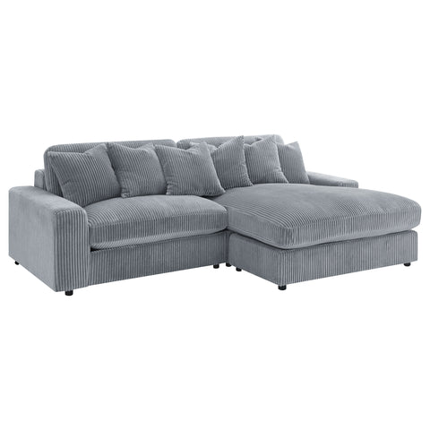 Elchin Upholstered Reversible Chaise Sectional Sofa FogFog