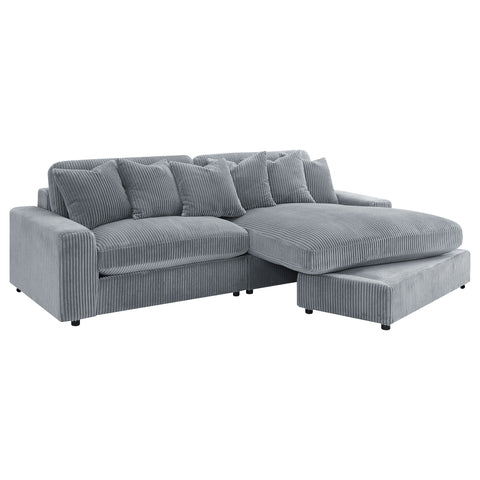Elchin Upholstered Reversible Chaise Sectional Sofa FogFog