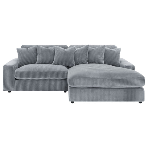 Elchin Upholstered Reversible Chaise Sectional Sofa FogFog
