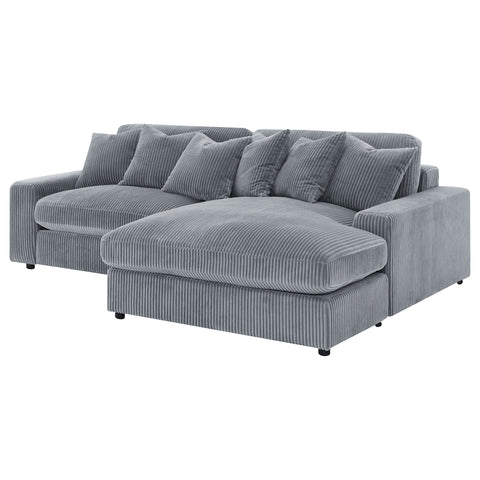 Elchin Upholstered Reversible Chaise Sectional Sofa FogFog