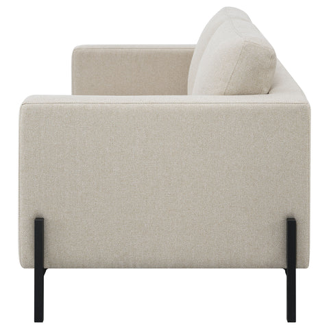 Carlos Upholstered Track Arm Loveseat OatmealOatmeal