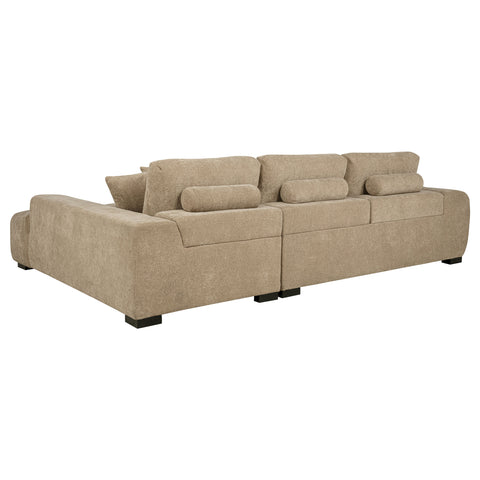 Ochanko Upholstered Sectional Chaise Sofa Camel