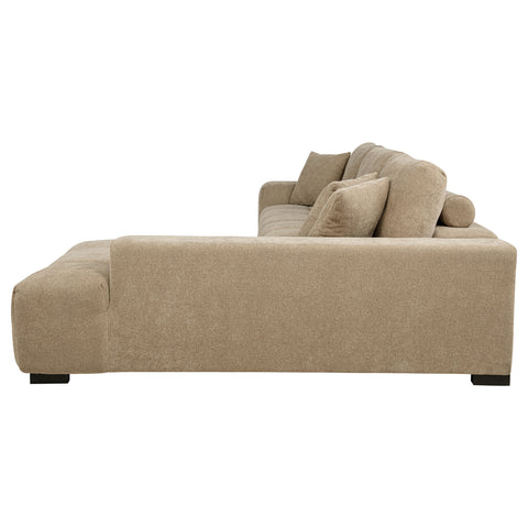 Ochanko Upholstered Sectional Chaise Sofa Camel