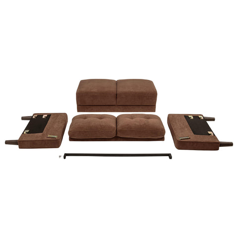 Islington II 3-piece Fabric Upholstered Track Arm Sofa Set Rust