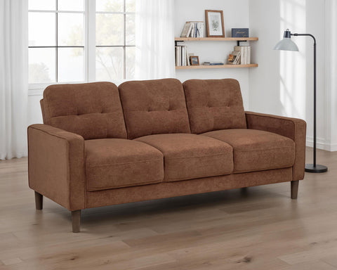 Islington II Fabric Upholstered Track Arm Sofa Rust