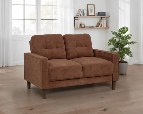 Islington II Fabric Upholstered Track Arm Loveseat Rust