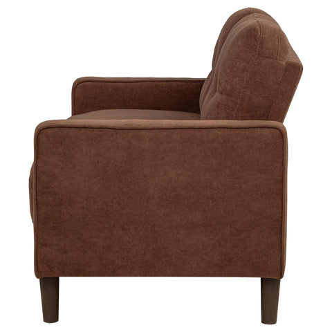 Islington II Fabric Upholstered Track Arm Loveseat Rust