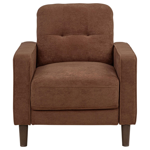 Islington II Fabric Upholstered Track Arm Accent Chair Rust