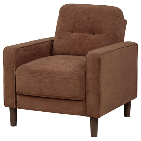 Islington II Fabric Upholstered Track Arm Accent Chair Rust