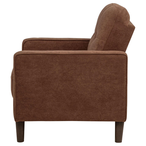 Islington II Fabric Upholstered Track Arm Accent Chair Rust