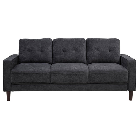 Islington II 2-piece Upholstered Track Arm Sofa Set Steel Grey