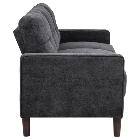 Islington II 2-piece Upholstered Track Arm Sofa Set Steel Grey