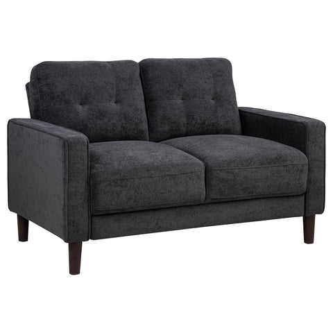 Islington II 3-piece Upholstered Track Arm Sofa Set Steel Grey