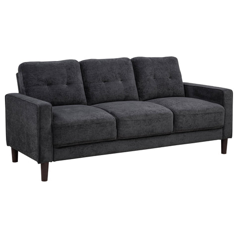 Islington II Fabric Upholstered Track Arm Sofa Steel Grey