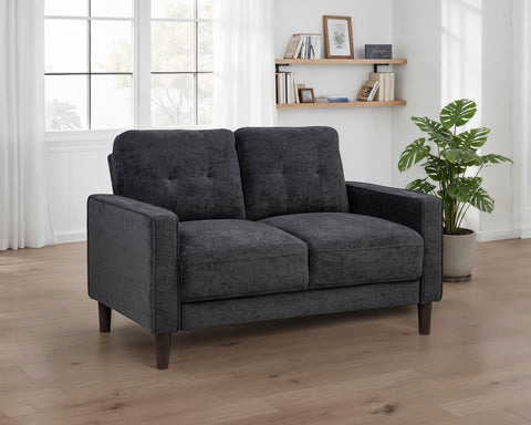 Islington II Fabric Upholstered Track Arm Loveseat Steel Grey