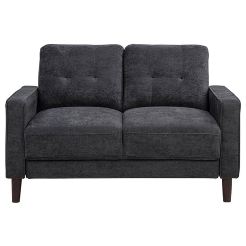 Islington II Fabric Upholstered Track Arm Loveseat Steel Grey