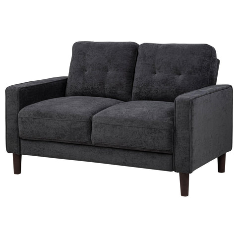 Islington II Fabric Upholstered Track Arm Loveseat Steel Grey