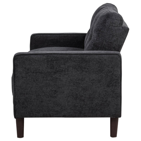 Islington II Fabric Upholstered Track Arm Loveseat Steel Grey