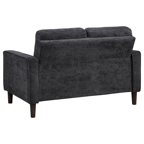 Islington II Fabric Upholstered Track Arm Loveseat Steel Grey