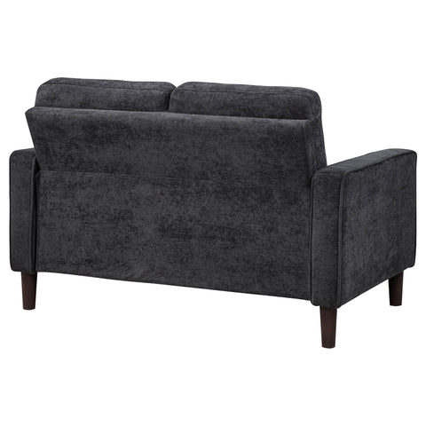 Islington II Fabric Upholstered Track Arm Loveseat Steel Grey