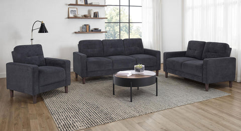 Islington II Fabric Upholstered Track Arm Loveseat Steel Grey