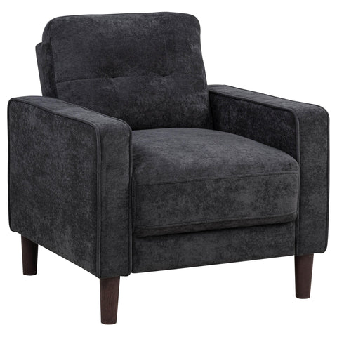 Islington II Fabric Upholstered Track Arm Chair Steel Grey