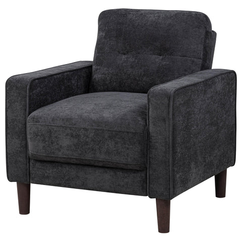 Islington II Fabric Upholstered Track Arm Chair Steel Grey