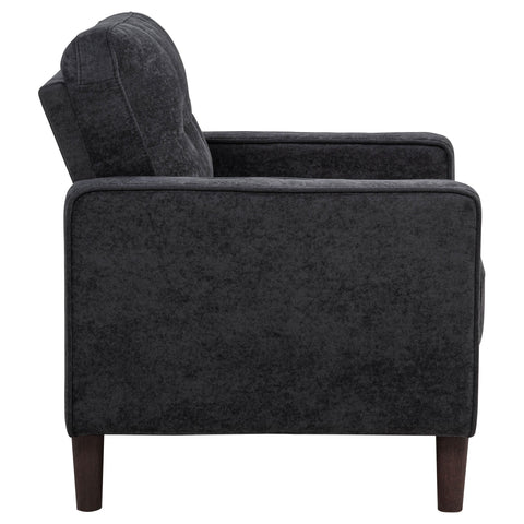 Islington II Fabric Upholstered Track Arm Chair Steel Grey