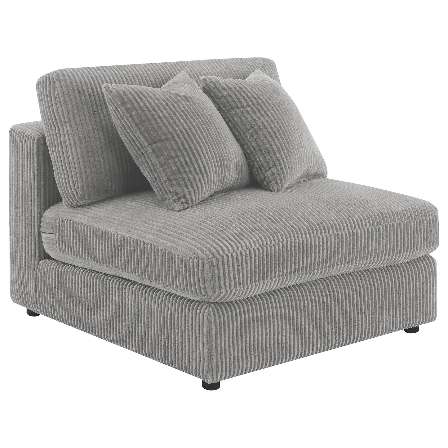 briana upholstered armless chair fog