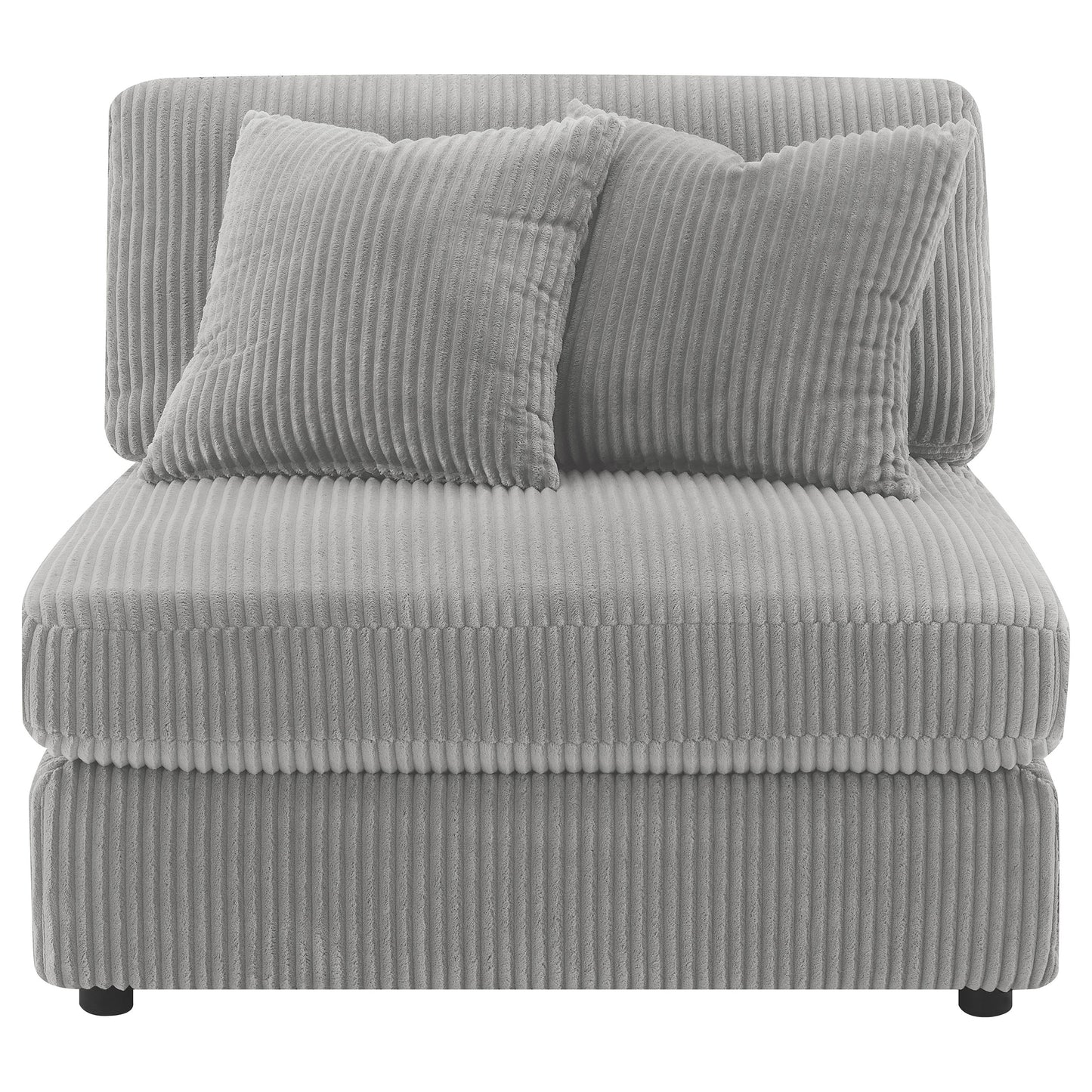 briana upholstered armless chair fog