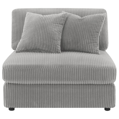 Briana Upholstered Armless Chair Fog