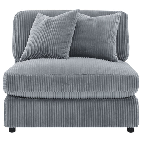 Elchin Upholstered Armless Chair FogFog