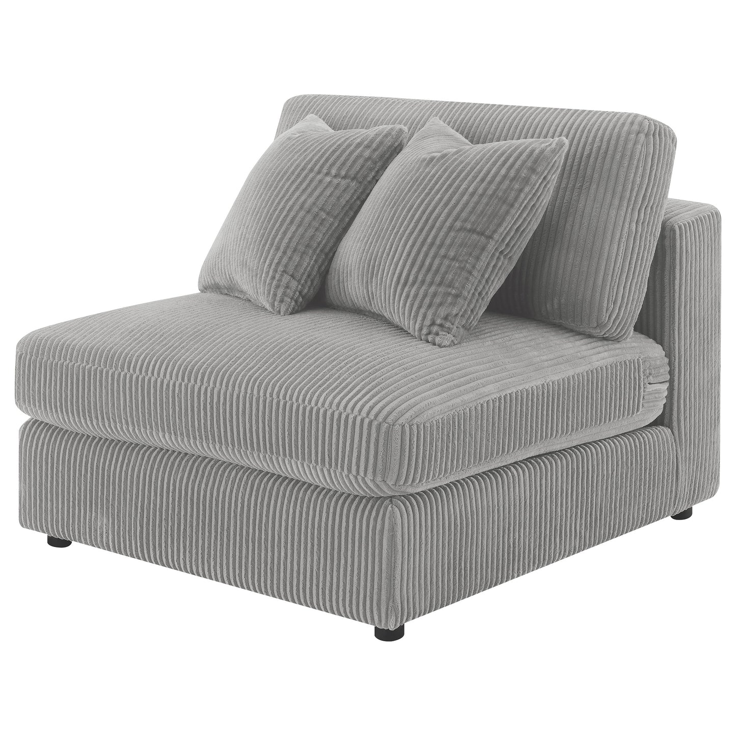 briana upholstered armless chair fog