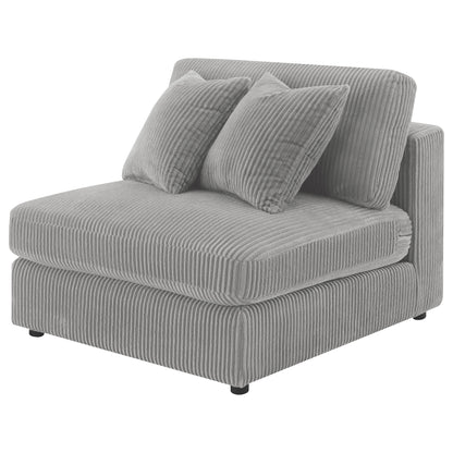 Briana Upholstered Armless Chair Fog