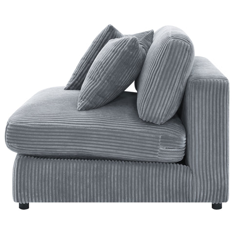 Elchin Upholstered Armless Chair FogFog