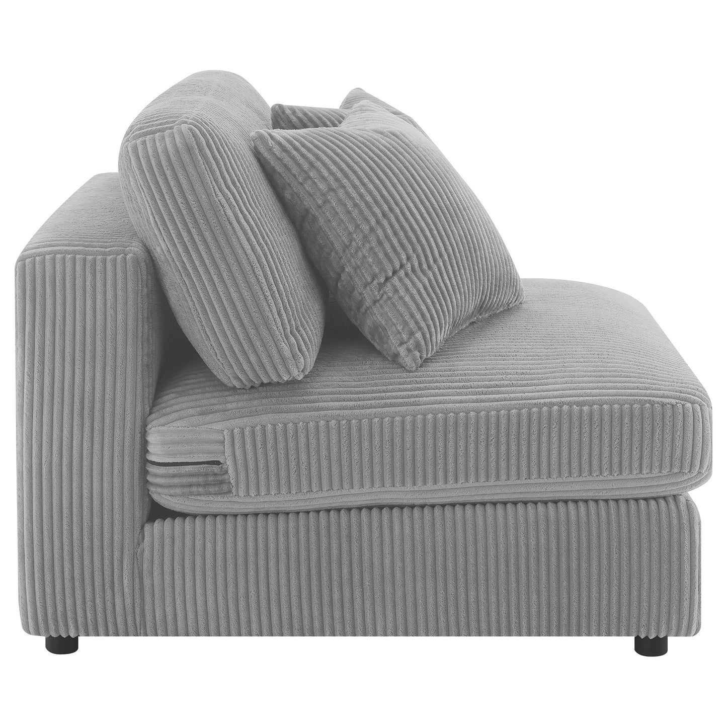 briana upholstered armless chair fog