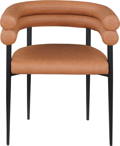 Calais Cognac Vegan Leather Dining Chair