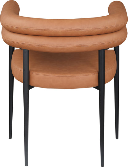 Calais Cognac Vegan Leather Dining Chair