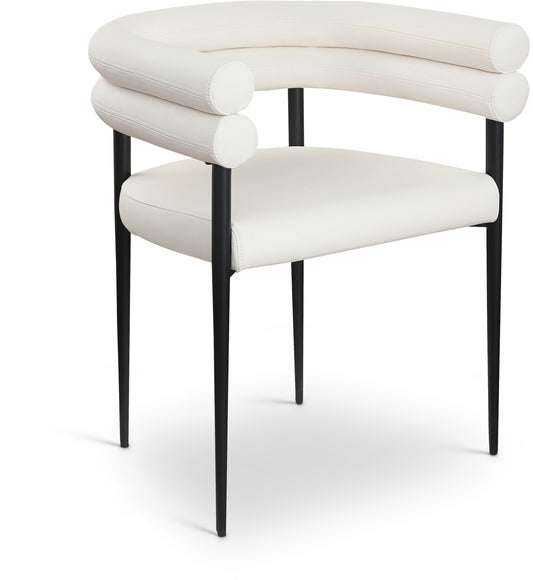 Calais Cream Vegan Leather Dining Chair