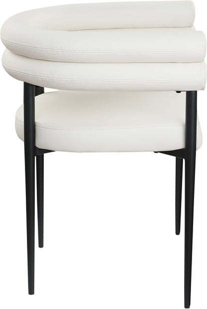 Calais Cream Vegan Leather Dining Chair