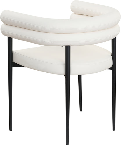 Calais Cream Vegan Leather Dining Chair