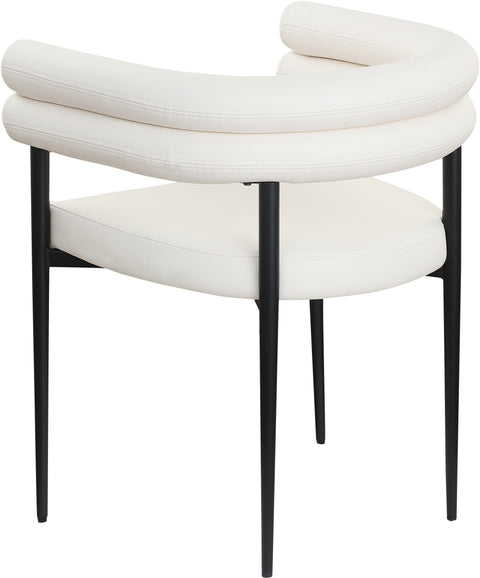 Calais Cream Vegan Leather Dining Chair