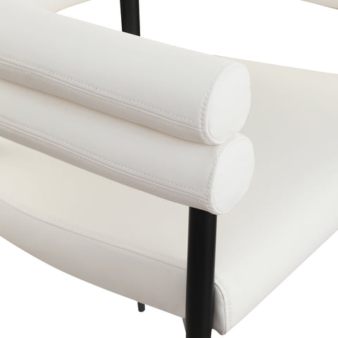 Calais Cream Vegan Leather Dining Chair