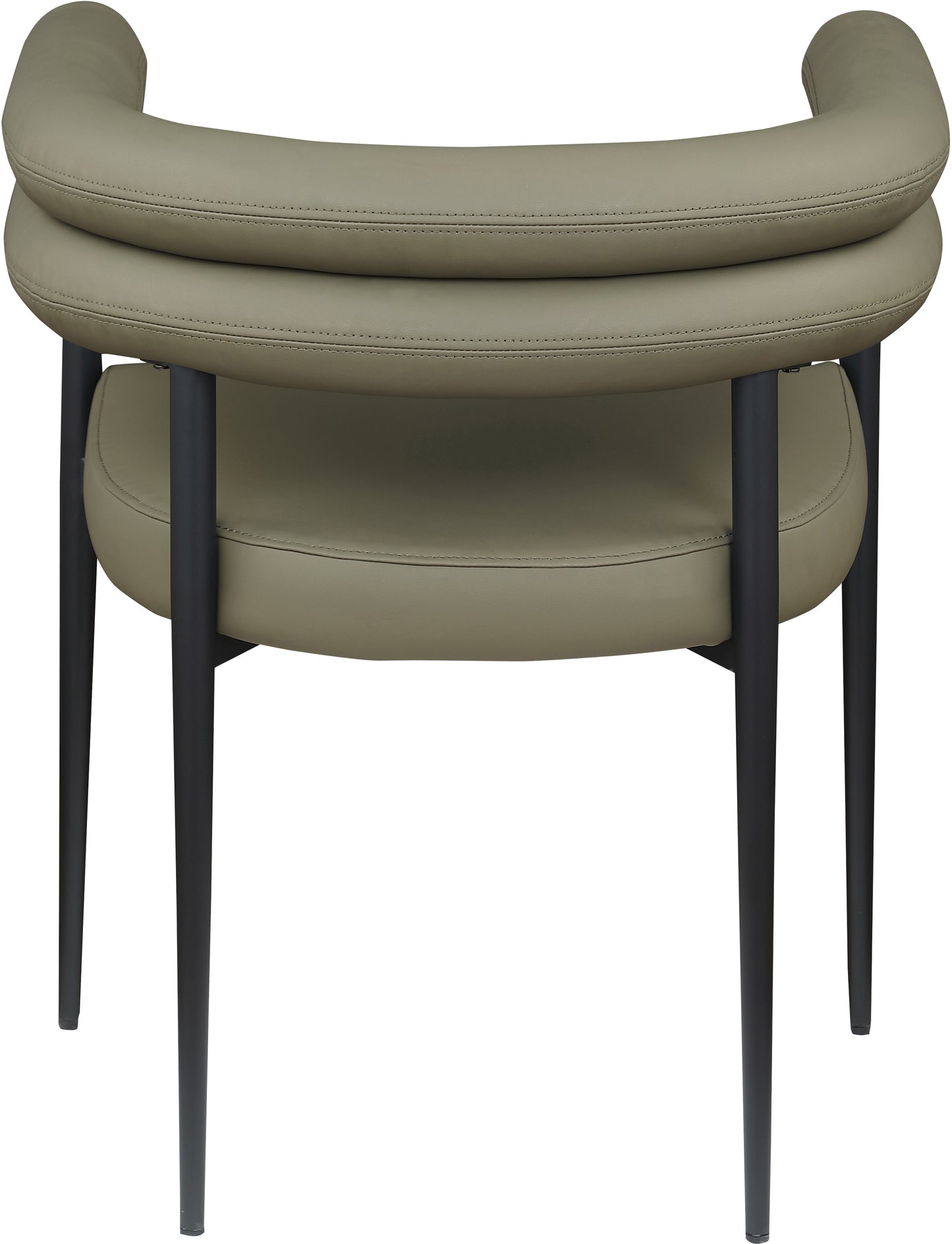 calais olive vegan leather dining chair