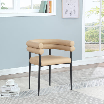 Calais Tan Vegan Leather Dining Chair