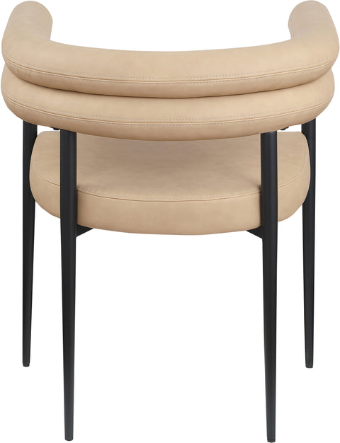 Calais Tan Vegan Leather Dining Chair