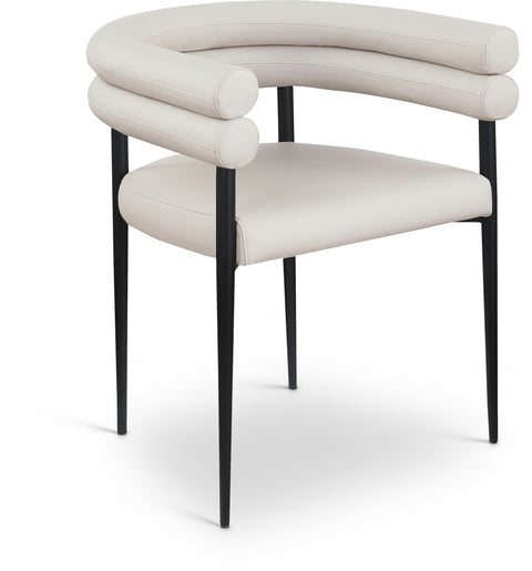 Calais Taupe Vegan Leather Dining Chair