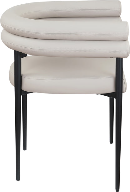 Calais Taupe Vegan Leather Dining Chair